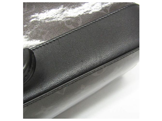 Louis Vuitton Monogram Eclipse glänzende Reißverschluss-Tasche M43900 Schwarz Dunkelviolett - Ansicht 6