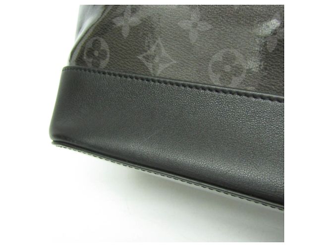 Louis Vuitton Monogram Eclipse glänzende Reißverschluss-Tasche M43900 Schwarz Dunkelviolett - Ansicht 7