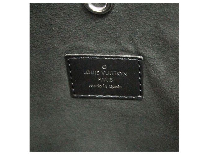 Borsa tote Neverfull MM in denim Epi Louis Vuitton Nero Blu - vista 13