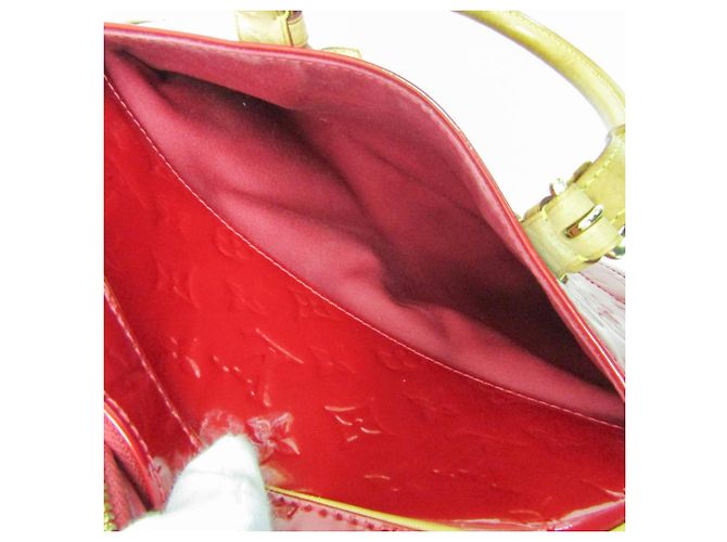 Borsa Summit Drive in Monogram Vernis di Louis Vuitton Rosso - vista 16