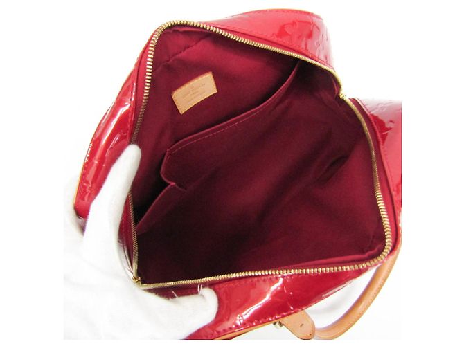 Borsa Summit Drive in Monogram Vernis di Louis Vuitton Rosso - vista 4