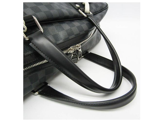 Borsa Boston N41140 in Damier Graphite di Louis Vuitton per uomo Marrone Nero - vista 11