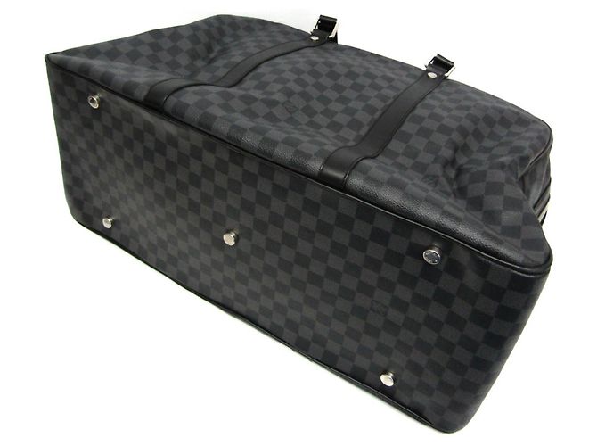 Borsa Boston N41140 in Damier Graphite di Louis Vuitton per uomo Marrone Nero - vista 3