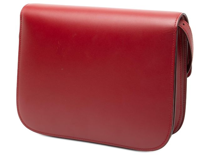 Classic Box Céline Celine Rosso Medio Scatola Classica in Pelle di Vitello - vista 2