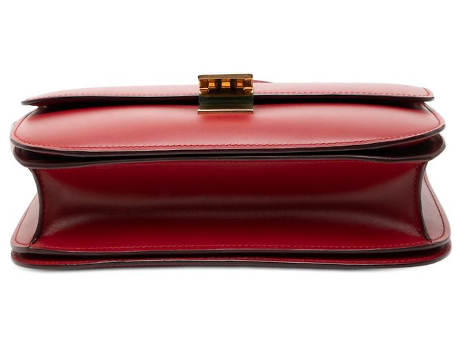 Classic Box Céline Celine Rosso Medio Scatola Classica in Pelle di Vitello - vista 3