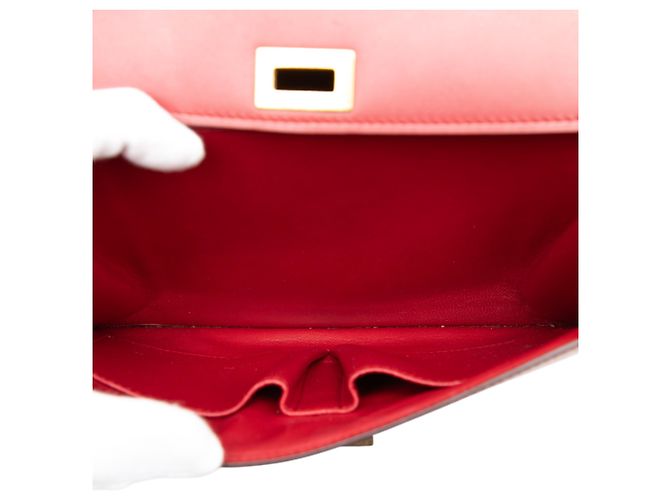 Classic Box Céline Celine Rosso Medio Scatola Classica in Pelle di Vitello - vista 4