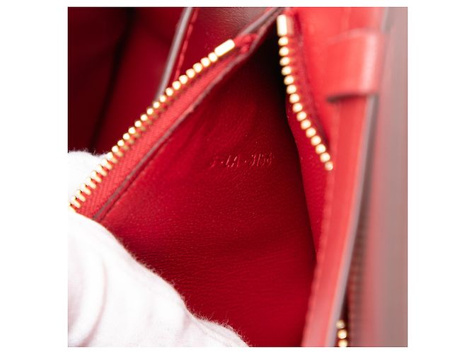 Classic Box Céline Celine Rosso Medio Scatola Classica in Pelle di Vitello - vista 6