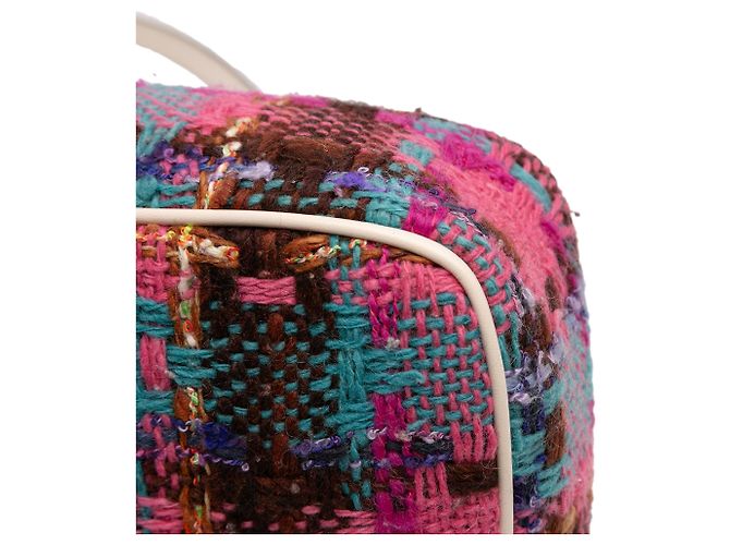 Borsa a spalla Gucci GG Marmont Tweed media rosa - vista 10