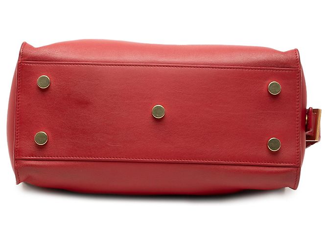 Borsa tote Downtown in pelle rossa baby Monogram Saint Laurent Rosso - vista 3