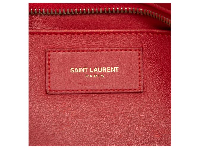 Borsa tote Downtown in pelle rossa baby Monogram Saint Laurent Rosso - vista 5