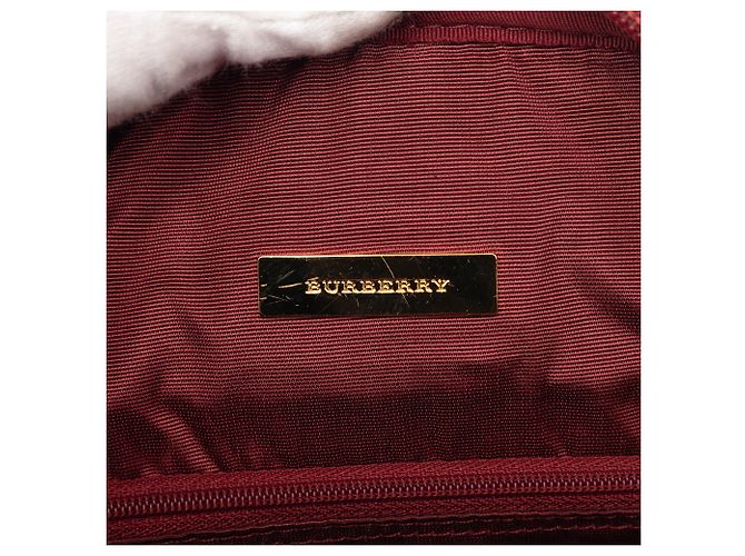 Borsa a mano in tela check beige Burberry - vista 5