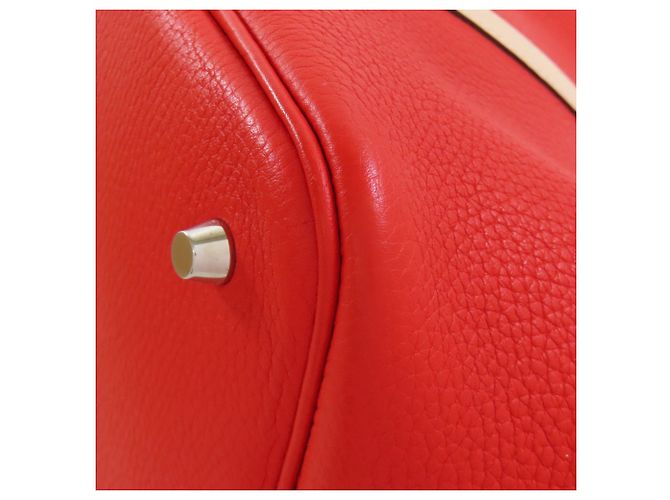 Borsa Hermès Picotin Lock Casaque MM Rosso Beige - vista 17
