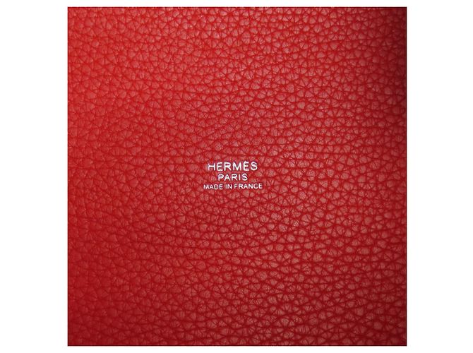Borsa Hermès Picotin Lock Casaque MM Rosso Beige - vista 6