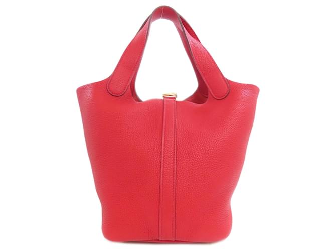 Borsa Picotin Lock PM di Hermès Rosso - vista 2