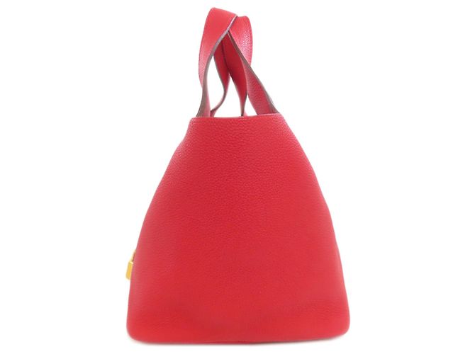 Borsa Picotin Lock PM di Hermès Rosso - vista 3
