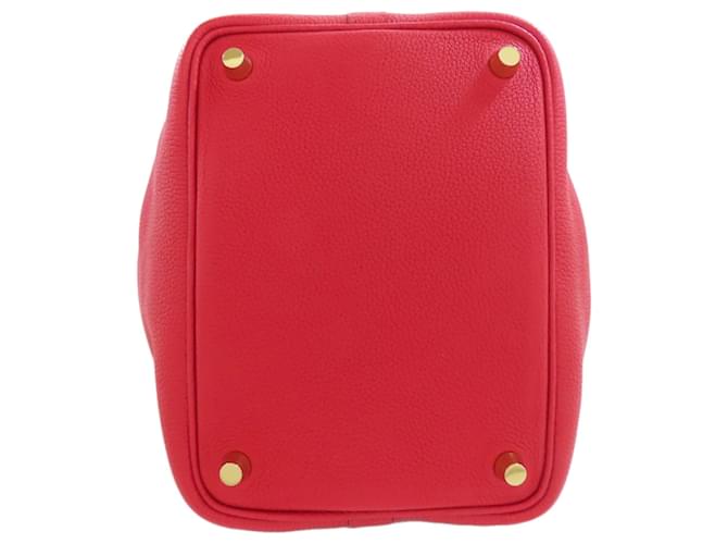 Borsa Picotin Lock PM di Hermès Rosso - vista 4