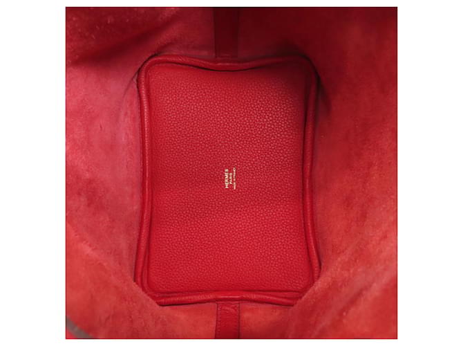 Borsa Picotin Lock PM di Hermès Rosso - vista 5