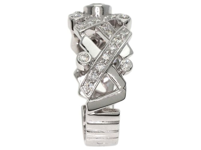 Timeless Chanel Barock-Diamantring aus 18K Weißgold Golden - Ansicht 3