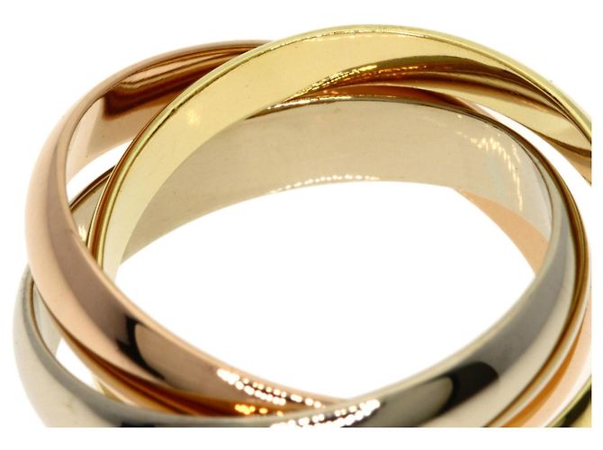 Anello Trinity Cartier in oro rosa bianco e giallo D'oro - vista 6