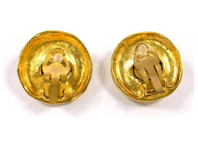 Vintage Gold Clip Ohrringe von Chanel Golden - Ansicht 2