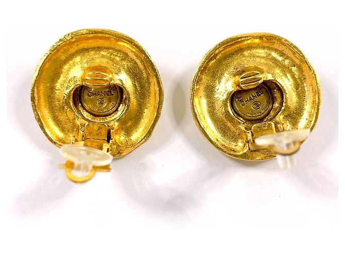 Vintage Gold Clip Ohrringe von Chanel Golden - Ansicht 3