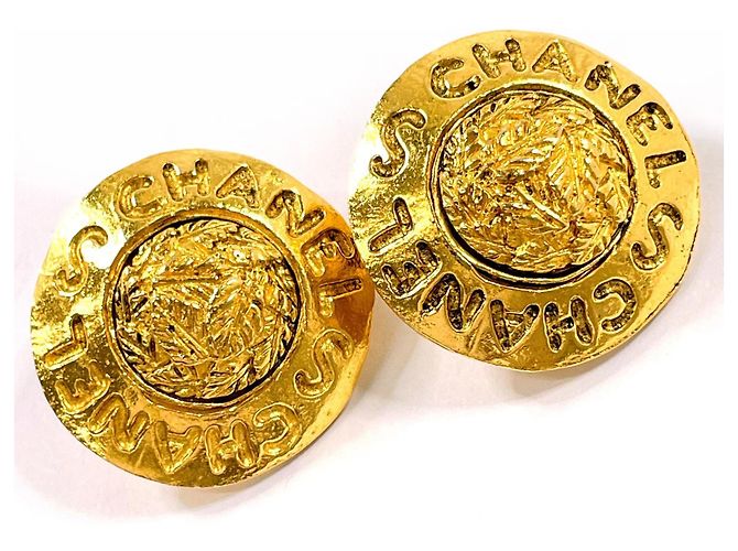 Vintage Gold Clip Ohrringe von Chanel Golden - Ansicht 5