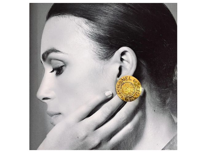 Vintage Gold Clip Ohrringe von Chanel Golden - Ansicht 6