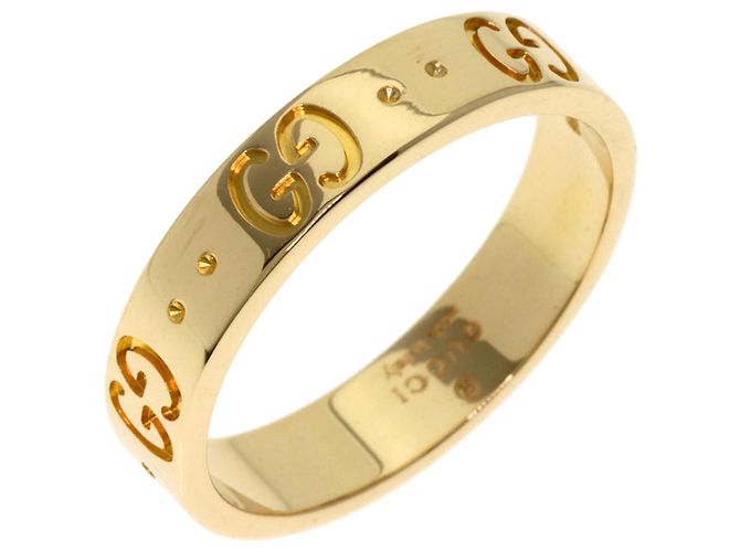 Anello Band Gucci Icon #12 in oro giallo 18K - vista 2
