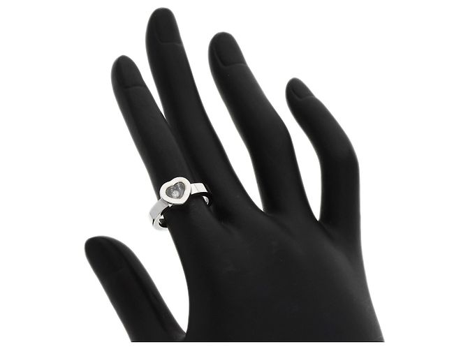 Anel Coração Happy Diamonds Chopard em Ouro Branco 18K - vista 6