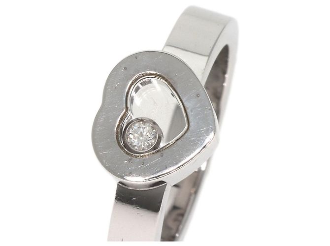 Anel Coração Happy Diamonds Chopard em Ouro Branco 18K - vista 9