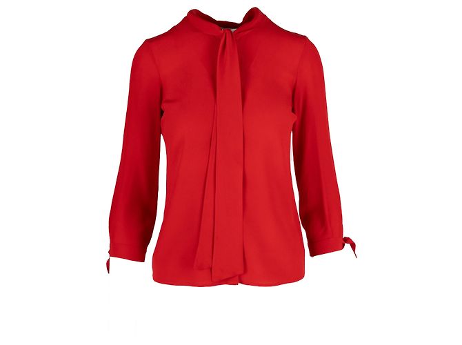 Camicia con nodo Moschino Cheap and Chic - '10s Rosso - vista 2