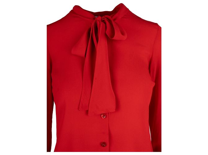 Camicia con nodo Moschino Cheap and Chic - '10s Rosso - vista 4