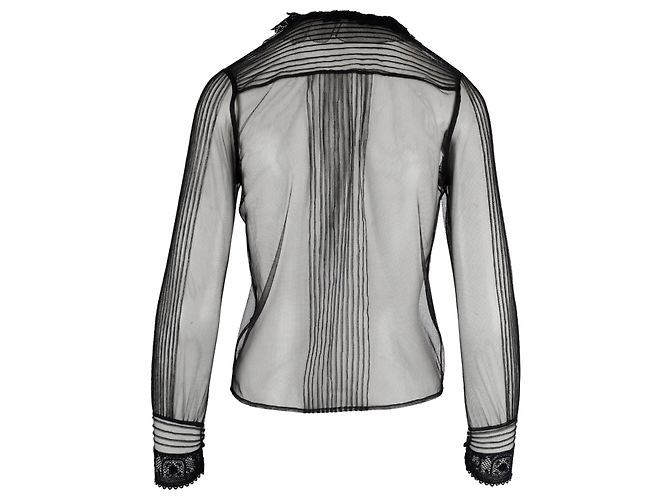 Valentino Garavani Camicia in pizzo trasparente Red Valentino - '10s Nero - vista 2