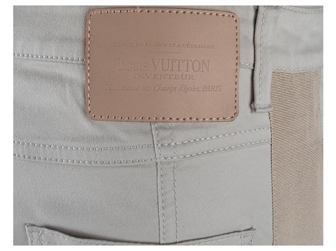 Jeans Louis Vuitton con striscia beige - anni 00 Bianco Crudo - vista 5
