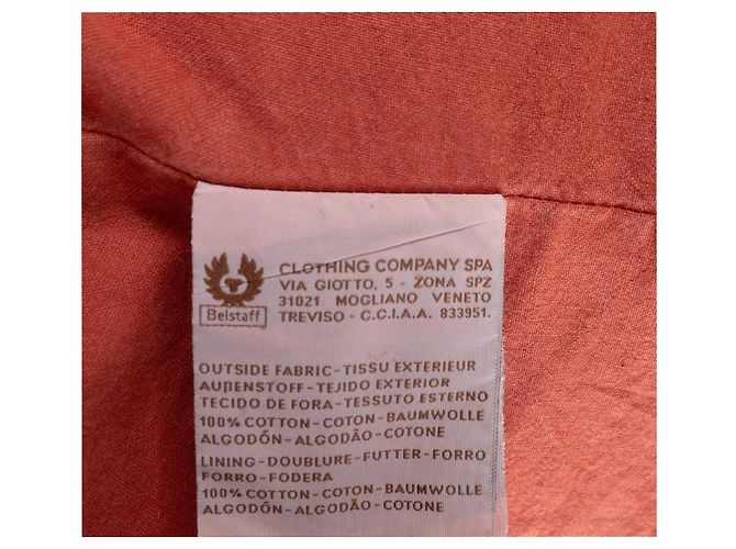 Chaqueta de algodón encerado Belstaff - años 00 Naranja - vista 10