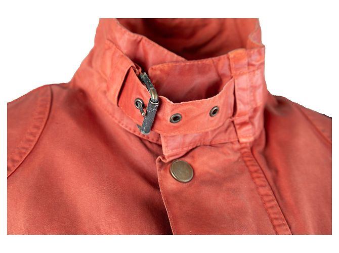 Chaqueta de algodón encerado Belstaff - años 00 Naranja - vista 3