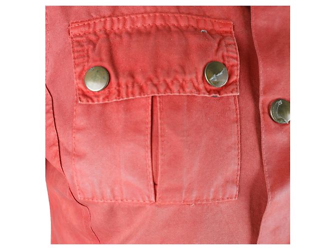 Chaqueta de algodón encerado Belstaff - años 00 Naranja - vista 6