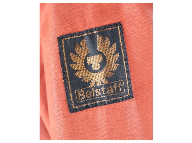 Chaqueta de algodón encerado Belstaff - años 00 Naranja - vista 8