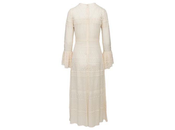 Besticktes Langkleid von Saint Laurent - 10er Jahre Weiß - Ansicht 2