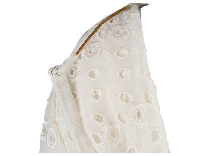 Besticktes Langkleid von Saint Laurent - 10er Jahre Weiß - Ansicht 4