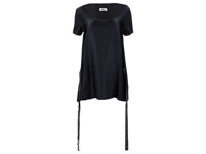 Maison Martin Margiela MM6 Maison Margiela Top Largo con Cinta - '10s Negro - vista 2