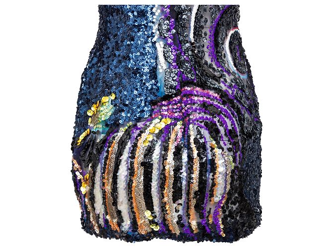 Abito da cocktail con paillettes Gianfranco Ferré - Anni '90 Multicolore - vista 9