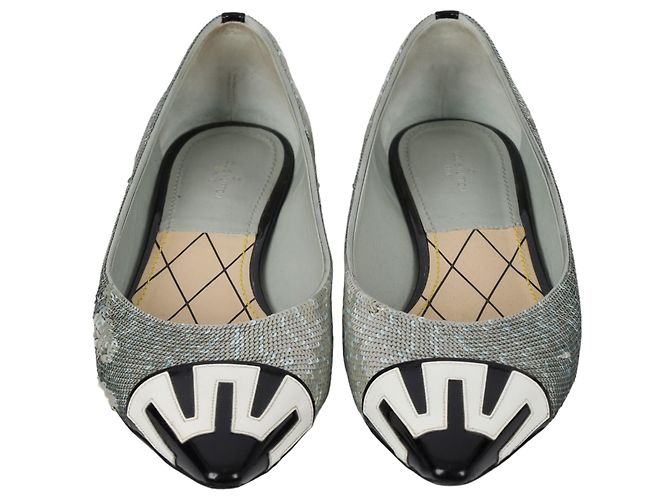 Louis Vuitton Sequin Pointed Toe Flats - '10s Multiple colors - view 2