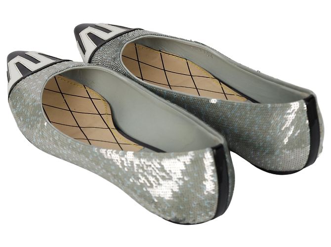 Louis Vuitton Sequin Pointed Toe Flats - '10s Multiple colors - view 3