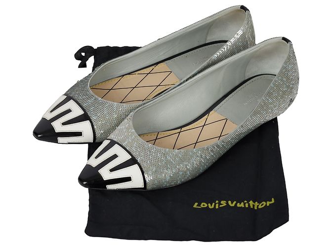 Louis Vuitton Sequin Pointed Toe Flats - '10s Multiple colors - view 7