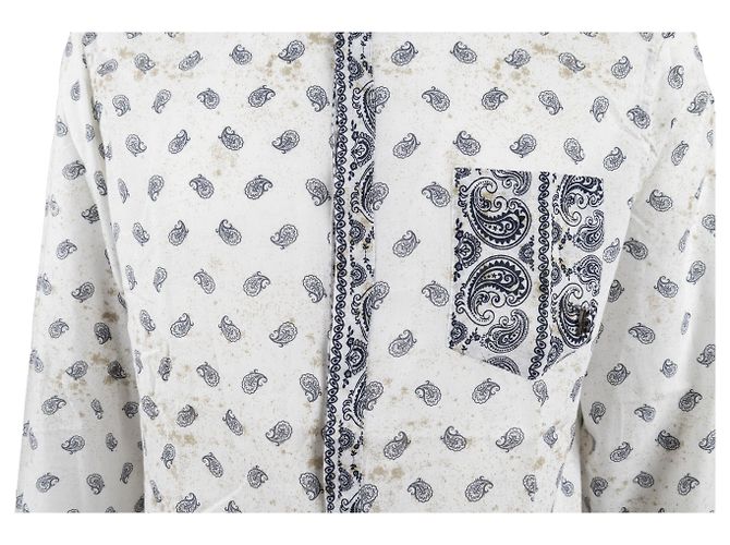 Camicia con stampa paisley Pierre Balmain - '10s Bianco - vista 3