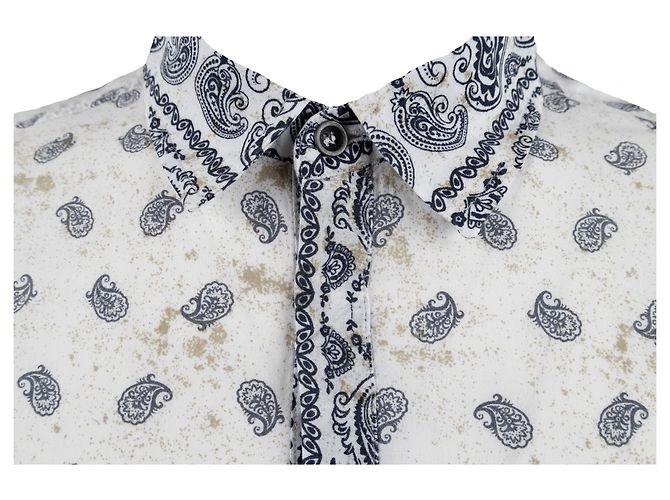 Camicia con stampa paisley Pierre Balmain - '10s Bianco - vista 4