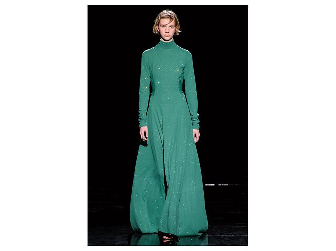Vestido Largo de Cristal Verde Marc Jacobs - Años 10 - vista 2