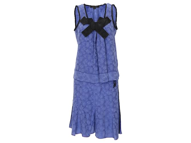 Marc Jacobs Leaf Pattern Silk Set - '00s Blue - view 2