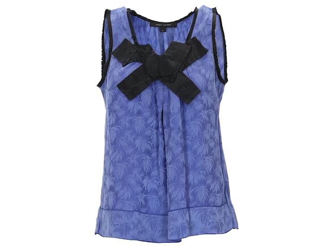 Marc Jacobs Leaf Pattern Silk Set - '00s Blue - view 4